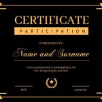 certificate of participation template
