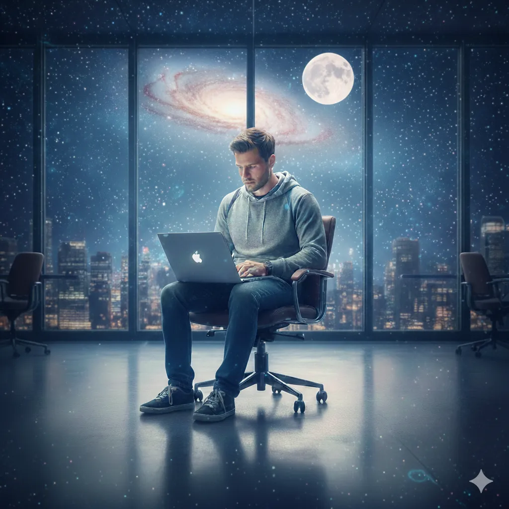 Leading digital marketing consultant in Calicut working with a laptop